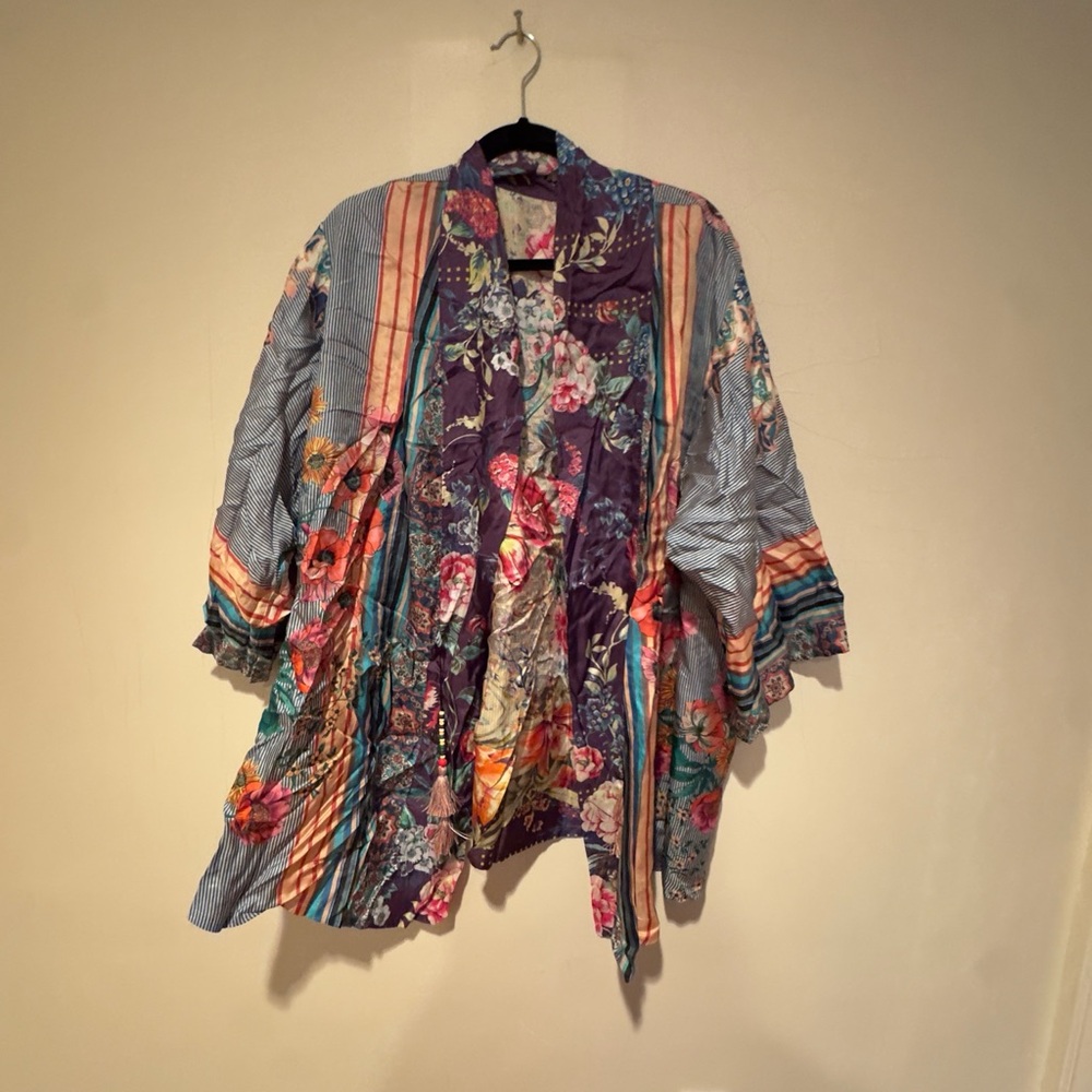 NWT Johnny Was Sz 2X Weller Topiary Hunter Kimono Reversible - Picture 11 of 16